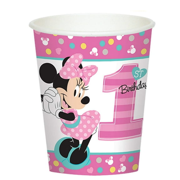 Disney?s Minnie Mouse 1st Birthday 9 oz. Paper Cups (8 Count)