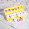 thumbnail image 3 of Juego de 12 Uds de huevos a juego para niños, juguete de aprendizaje educativo de reconocimiento temprano, tipo fruta y verdura, 3 of 5