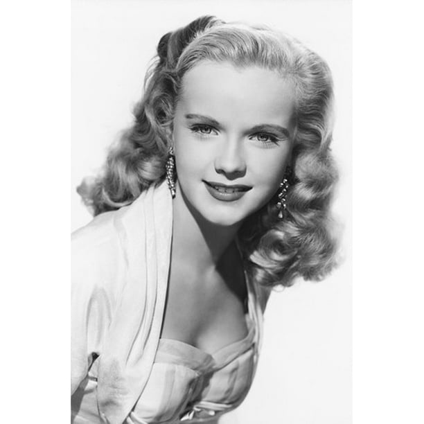 Anne Francis 24x36 Poster Sexy Smiling in Low Cut White Dress. 
