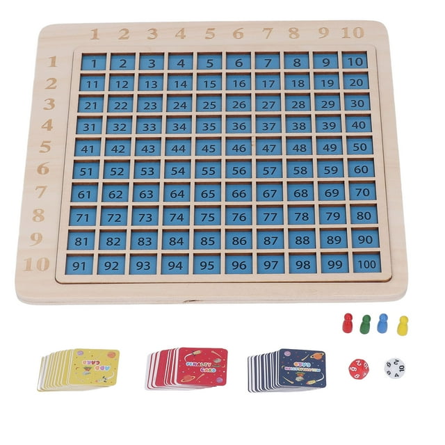 Children Math Multiplication Toy, Math Blocks Board Wooden Counting For Early Learning For Toddlers