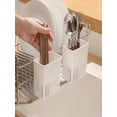 thumbnail image 4 of Hanging Kitchen Drying Rack for Counter & Dish Rack - Silverware Cutlery Drainer Organizer, Utensil Holder for Chopsticks, Spoons, Knives, Forks with Drainage Holes,B*2, 4 of 7