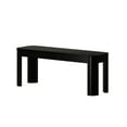 thumbnail image 3 of Plank+Beam Dining Bench, 46" Modern Rounded Edge Solid Wood Bench for Dining Room, Modern Entryway Bench, Dining Room Bench, Black, 3 of 7