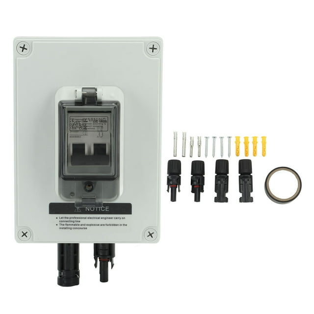 Miniature Circuit Breaker 40Amp Solar Disconnect Switch DC Waterproof 2P Breaker Box for Thick Cable