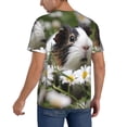 thumbnail image 2 of Goofa Daisy Guinea Pig Pattern Mens Golf Shirt Baseball T-shirt Moisture Wicking Dry Fit Performance Sport Short Sleeve Striped Golf Polo Shirts-XX-Large, 2 of 7