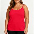 thumbnail image 5 of Tbopshirt Undershirts for Women Plus Size Maternity Shapewear Adjustable Spaghetti Strap Camisole with Built in Padded Bra Adjustable Strap Sleeveless Tank Top, 5 of 8