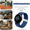 thumbnail image 5 of MYKOMI Stretchy Braided Bands Compatible with Google Pixel Watch 3 41mm/Pixel Watch 2/1, Adjustable Elastic Nylon Woven Breathable Sport Loop Straps for Google Pixel Watch Wristbands Women Men, 5 of 9