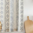 thumbnail image 2 of Curtainking Boho Kitchen Curtains 26x36 inch Geometric Striped Light Filtering Cafe Curtains 2 Panels, Blue, 2 of 7