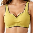 thumbnail image 2 of BaoFuBaoMei Pull on Bras for Women Plus Size Wide Strap Wireless Bra V Neck Seamless Brassiere Soft Support Breathable Bralette, 2 of 5