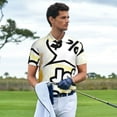 thumbnail image 4 of Lsque Sml Jeffy Pattern Golf Shirts for Men Dry Fit Print Moisture Wicking Performance Short Sleeve Polo Shirt-3X-Large, 4 of 7