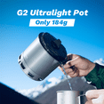thumbnail image 3 of Fire-Maple G2 Petrel Ultralight Pot Lightweight Outdoor High Efficiency Heat Exchanger Pot for Hiking Travel Camping 750ML, 3 of 9