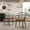 Brown+Black, variant on Brown PU Leather Dining Chairs Set of 2 - Industrial Style Upholstered Side Chairs with Metal Legs, 250lbs Capacity