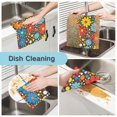 thumbnail image 2 of Yayeee 6 Pack Kitchen Dish Cloths Set for Washing Soft Drying Absorbent Microfiber Towels, Cartoon Flowers, 2 of 9