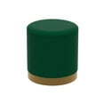 thumbnail image 2 of Safdie & Co. Premium Storage Ottoman Cylinder Foot Rest Stool Bench Lounge Seat Velvet Forest Green with Gold Metal for Living Room Dressing Room or Bedroom, 2 of 4
