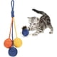 thumbnail image 1 of Pelota de sisal colorida para gatos, juguete interactivo para interiores, pelota para morder, arañar y perseguir, pelota de sisal con sonido para mascotas., 1 of 4