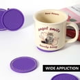 thumbnail image 4 of Purple Car Cup Holder Coaster - Set of 4, 2.75 inch - Non-Slip Auto Interior Accessories for Women, 4 of 5