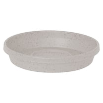 Bloem Terra Resin Saucer Tray: 6.5" Bottom Width - Vanilla Bean - Matte, Durable, Ribbed Bottom, Indoor and Outdoor, Fits 8" Bloem Terra Pots