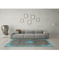 thumbnail image 3 of Ahgly Company Indoor Rectangle Persian Light Blue Traditional Area Rugs, 2' x 4', 3 of 4