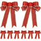 thumbnail image 1 of 10 Piezas De Lazos De Cinta Con Purpurina Para Árbol De Navidad, Adornos Colgantes Para Árboles De Navidad Para Decoraciones Navideñas, 10 Por 8 Pulgadas, 1 of 5