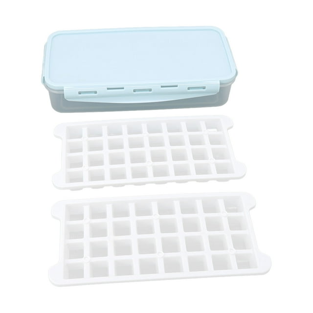 Juego de caja y bandeja para cubitos de hielo Jadeshay 1,7 L doble capa 64 moldes con tapa