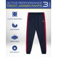 thumbnail image 2 of iXtreme Men's Tricot Jogger Pants - 3 Pack Active Performance Sweatpants for Men (Sizes: S-2XL), 2 of 7