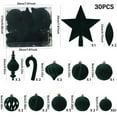 thumbnail image 3 of Cheapark 30 Pieces Velvet Christmas Ball Ornaments, Flocked Plastic Xmas Tree Decorations, 2.4 Inch Mixed Colors, 3 of 5
