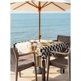 thumbnail image 3 of Outdoor Tablecloth with Umbrella Hole for Patio/Picnic/Party/Camping, Sunflowers Rooster Waterproof Table Cloth Square Cover Washable, Farmhouse Vintage Black White Plaid (60"x 60"), 3 of 8