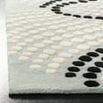 thumbnail image 6 of SAFAVIEH Soho Hudson Geometric Dotted Wool Area Rug, Grey/Ivory, 6' x 9', 6 of 9