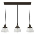 thumbnail image 2 of Hunter - Cypress Grove 3-light Onyx Bengal, Large Cluster Light, Dimmable, Transitional Style, Linear Shaped, for Bedrooms, Dining, Living Rooms - 19142, 2 of 9