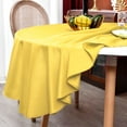 thumbnail image 5 of MEANMOY Yellow 210 GSM Water & Stain Resistant Round Tablecloth for Circle Table - Solid 90 Inch Table Cloth Cover in Wrinkle Free Durable Washable Polyester Fabric for Wedding, Party, Banquet, 5 of 8