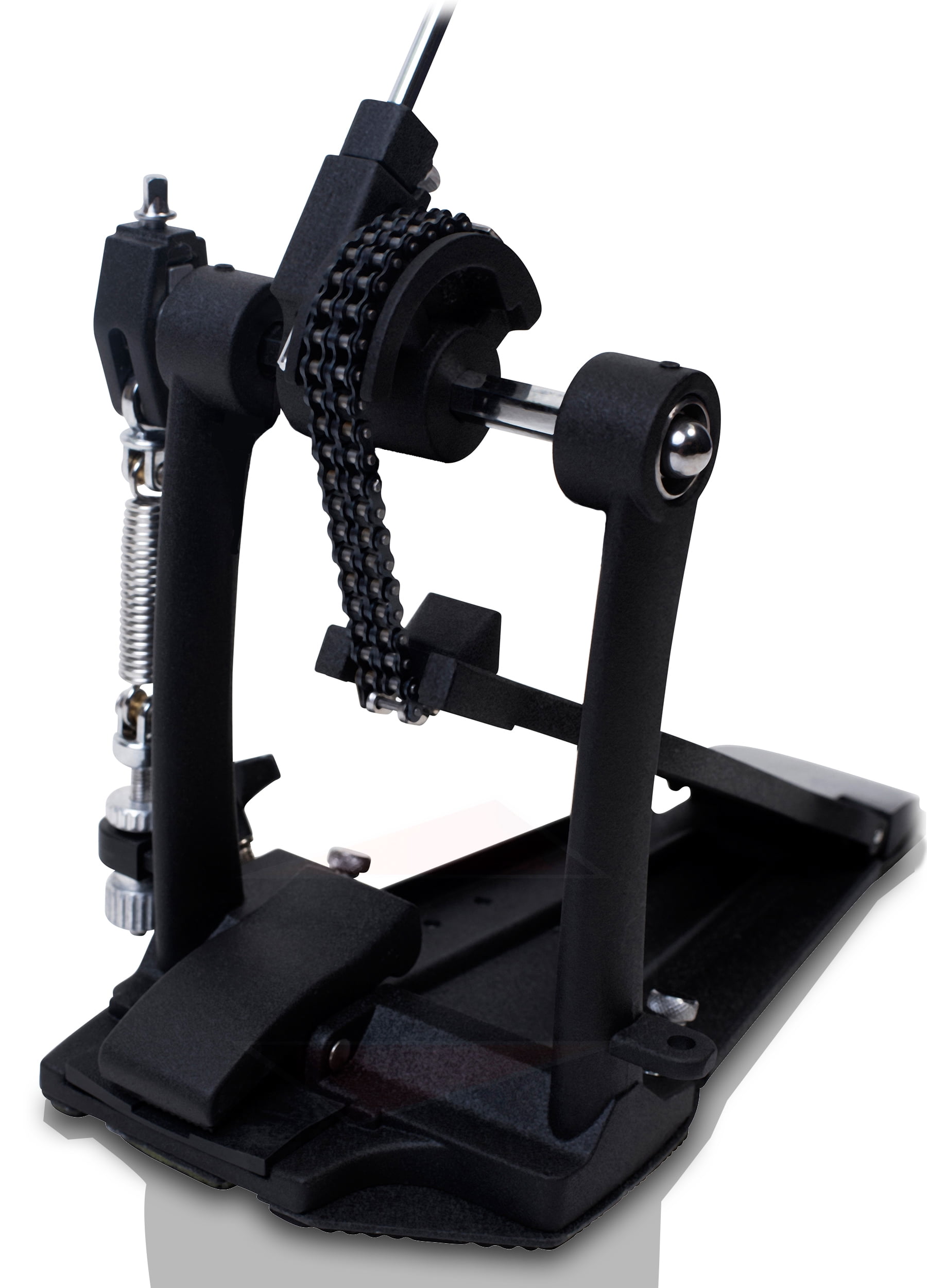 Single Kick Bass Pedal, Drum Throne & Snare Stand (3-Piece Set) by GRIFFIN | Double-Chain Foot Percussion Kit for Intense Play & Comfortable Drum Seat for Adults