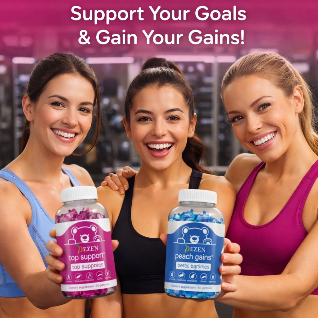 DEZEN Women Body Support Gummies Combo Pack – Curve & Feminine Wellness Supplement - 30 Servings