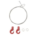 thumbnail image 3 of Hook 2pcs RC Metal Trailer Hook Aluminum Alloy Steel Rope Lightweight Compact RC Chain Hook for SCX10 D90 TRX4, 3 of 8
