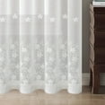 thumbnail image 4 of VOGOL Flower Embroidered Sheer Curtains 84 inches Long, Rod Pocket Window Curtain Sheer Voile Panels for Bedroom, 52x84, 2 Panels, White, 4 of 7