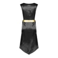 thumbnail image 4 of Yeahdor Robe de Danse Sans Manches Métallique Ourlet Irrégulier Noir S/M, 4 of 7
