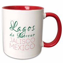 3drose, Lagos De Moreno, Jalisco, National Colors Patriot Mexico Home Town, 15oz Two-tone Red Mug