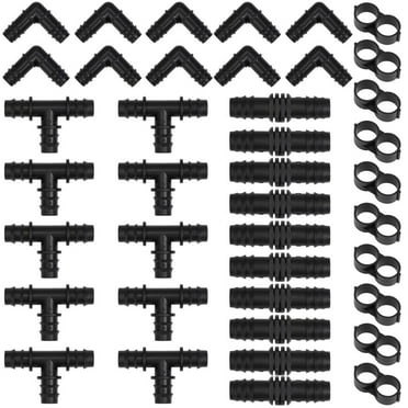 1/2" Poly PEX Fittings, 40PCS 2/1" Expansion PEX Fittings, Includes Poly PEX Elbows, Tees, Couplers, & Tube Bending Rings, 2/1" Poly PEX Connectors for PEX Plumbings
