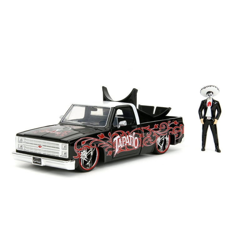 1985 Chevrolet C-10 Pickup Truck Black with White Top and Graphics