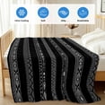 thumbnail image 4 of Black White Geometric Cooling Blanket,Lightweight Breathable Summer Throw Blanket with Double Sided Cold Effect,Modern Striped Plaid Abstract Art Picnic Blankets Bed Sheet for Hot Sleepers 30"x40", 4 of 8