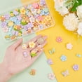 84Pcs 14 Styles Spring Theme Opaque Resin Cabochons Bees & Flower Mixed ...