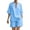*Blue, variant on VBVC Women's 2 Piece Cotton-Linen Outfit Set,Short Sleeve Top and Elastic Waist Shorts for Women,Ladies Lightweight V-Neck Loungewear with Pockets,Beige,S-3XL