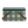 thumbnail image 3 of Red Shed JXF22113 Metal Holiday Christmas Gift Plaid Basket, 3 of 3
