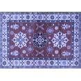 thumbnail image 1 of Ahgly Company Machine Washable Indoor Rectangle Geometric Blue Traditional Area Rugs, 7' x 9', 1 of 4