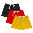 thumbnail image 2 of Amidoa Boys Shorts Solid Color Toddler Elastic Waist Soft Casual Summer Cotton Shorts for Kids Yellow Size 5T, 2 of 9