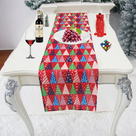 

Merry Christmas Table Runner Seasonal Winter Xmas Holiday Kitchen Dining Table Decoration for Indoor Outdoor Home Party Decor 14 x 71 Inch