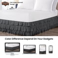 thumbnail image 4 of SGI Bedding 11 Inch Multi Ruffled Bed Skirt | Microfiber Bed Skirt | Fade Resistant, Wrinkle Free, Anti-static, Decorative, Extra Storage Space, Clutter-Free | California King, Dark Gray, 4 of 8