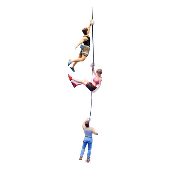 TISHITA 3Pcs 1/87 Miniature Figures Rock Climbing Collectibles Micro Landscape Decor