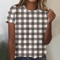 thumbnail image 1 of Fiudx Camisetas para Mujer Camiseta de Manga Corta con Cuello Redondo y Estampado Informal para Mujer, 1 of 4