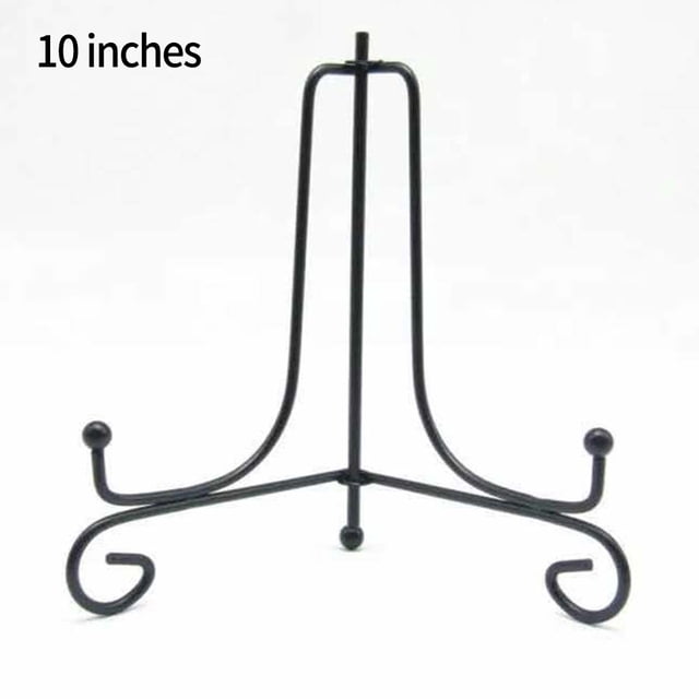 Plate Stands Iron Display Easel Photo Picture Bowl Dish Book Holder Frame Black