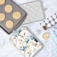 thumbnail image 5 of Beautiful Blue Magnolias Oven Mitts Pot Holders 2 pcs Heat Resistant for Kitchen Baking Grilling, 5 of 7