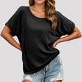 thumbnail image 2 of Tops for Women Trendy plus Size Womens T Shirts Athletic Ladies Long Sleeved T Shirts V Neck Tunic for Women Ladies Dress Blouses Long Sleeved Tops Medium Sleeve Oversized Dry Wick Black XL, 2 of 4